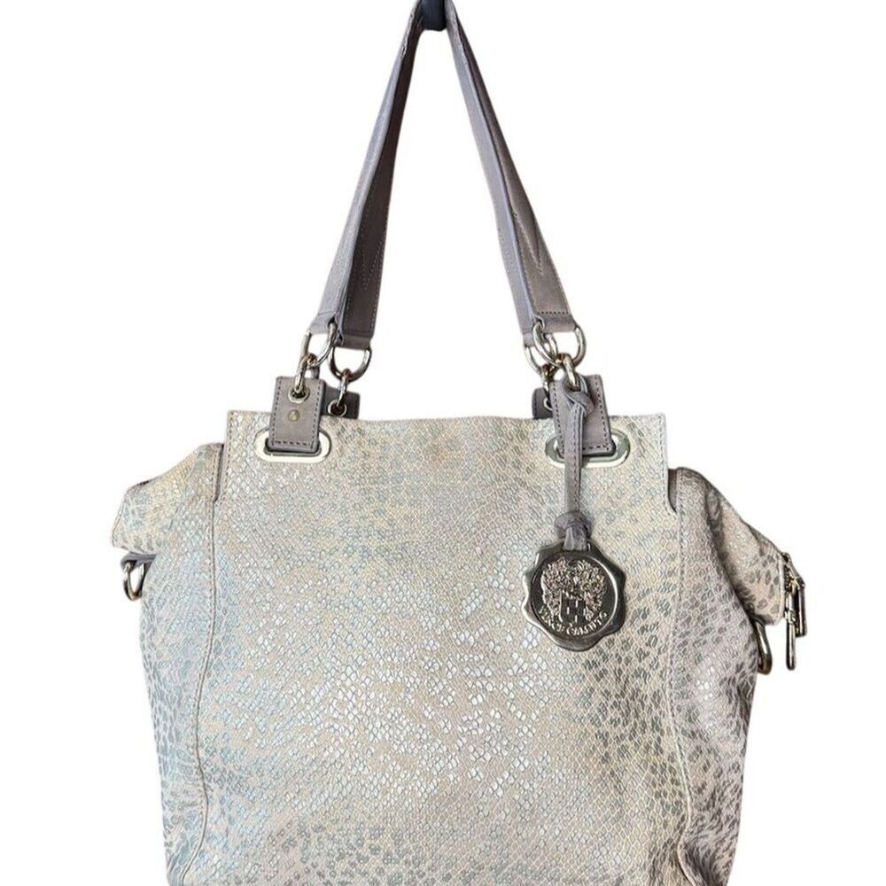 Vince Camuto Cream and Gray Tote Bag